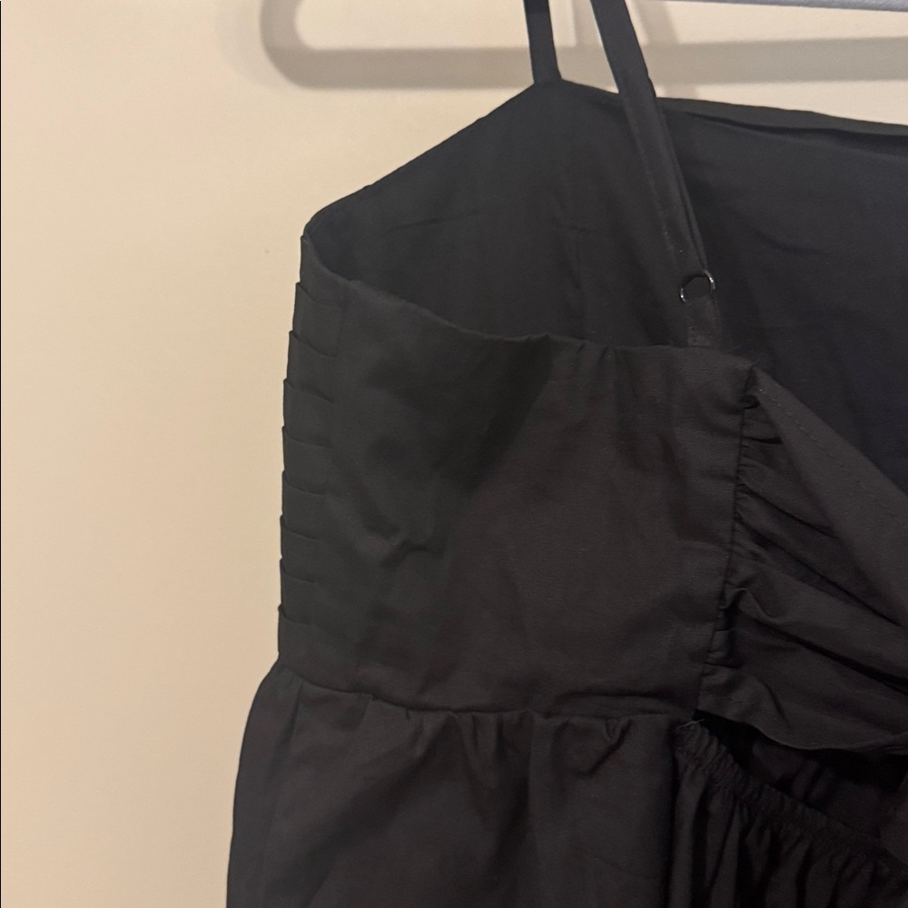 Petal & Pup Black Midi Dress with Spaghetti Straps - Picture 11 of 12